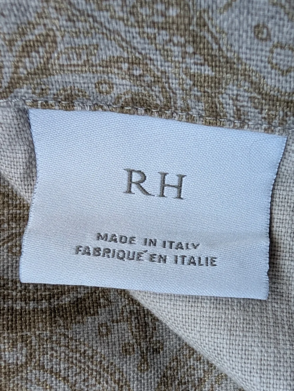 Restoration Hardware Paisley Italian Block Print Cotton Euro Pillow Covers -2